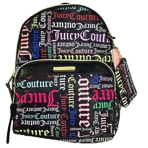 JUICY‎ COUTURE BLACK MULTICOLOR BACKPACK BAG